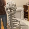 2026 New Dinosaur Skeleton Costume, 3D Spinosaurus Skull Mask & Plush Spine, for Dress-Up Play (Red, 31 in) view 2