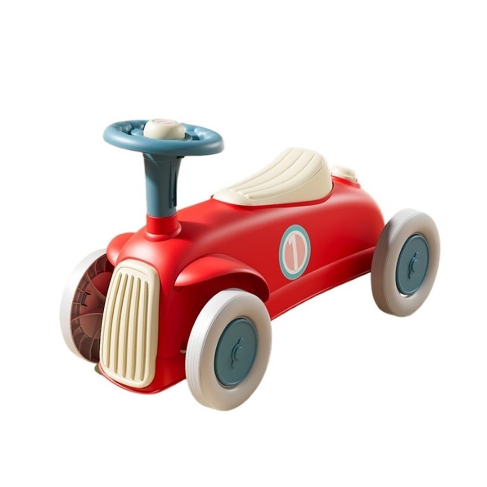 Twist car Toddler Ride On Toy Wiggle Car with Steering Wheel and Horn Sliding Toy Set for Indoor and Outdoor Play Ride on Toy(Rojo)