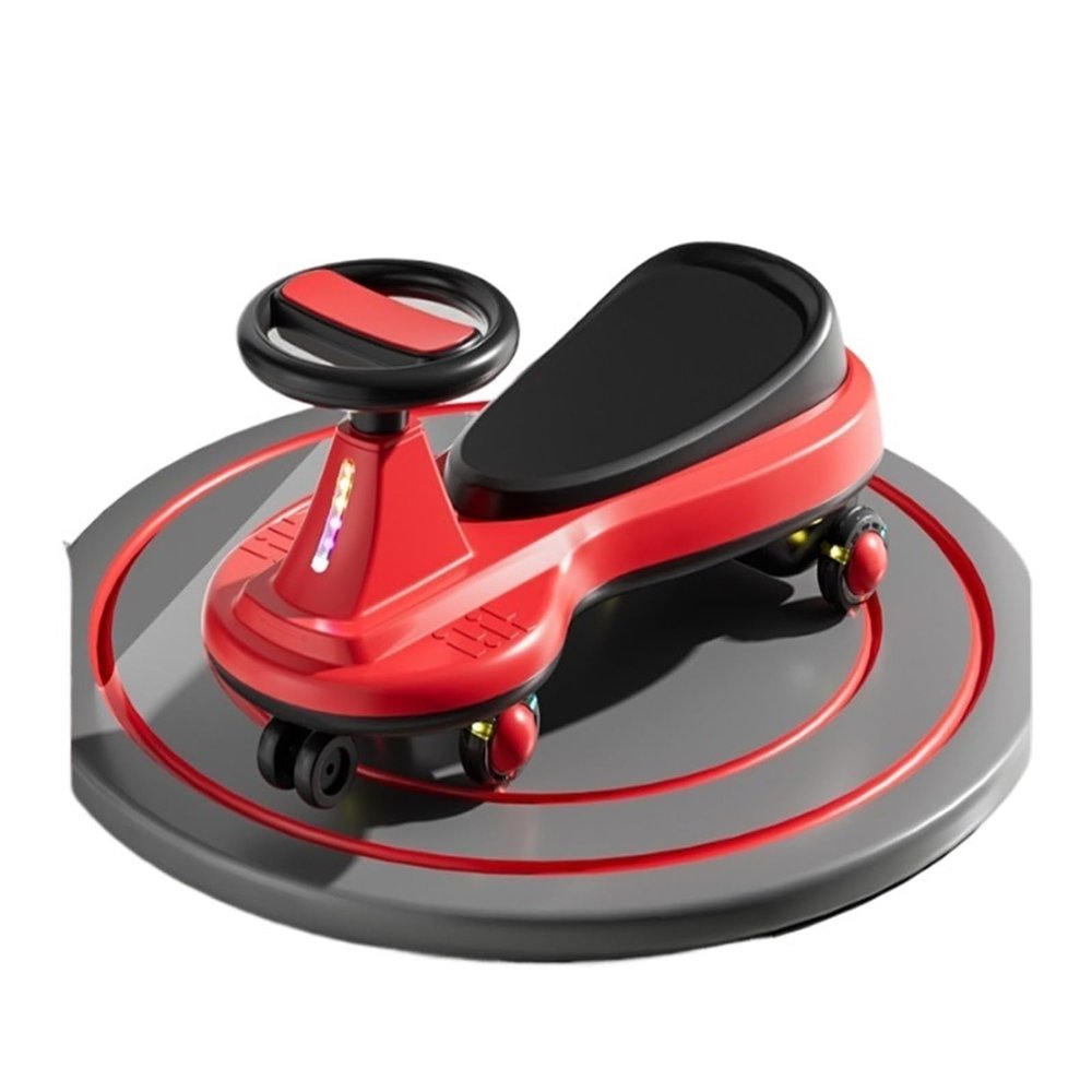Twist car Swing Car for Kids Ride-On Toy Flashing Wheels Anti-Rollover Wiggle Cars for Boys Girls 3 Years and Up Ride on Toy(Rojo)