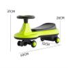 Twist car Swing Car for Kids Ride-On Toy Flashing Wheels Anti-Rollover Wiggle Cars for Boys Girls 3 Years and Up Ride on Toy(Rojo) view 2