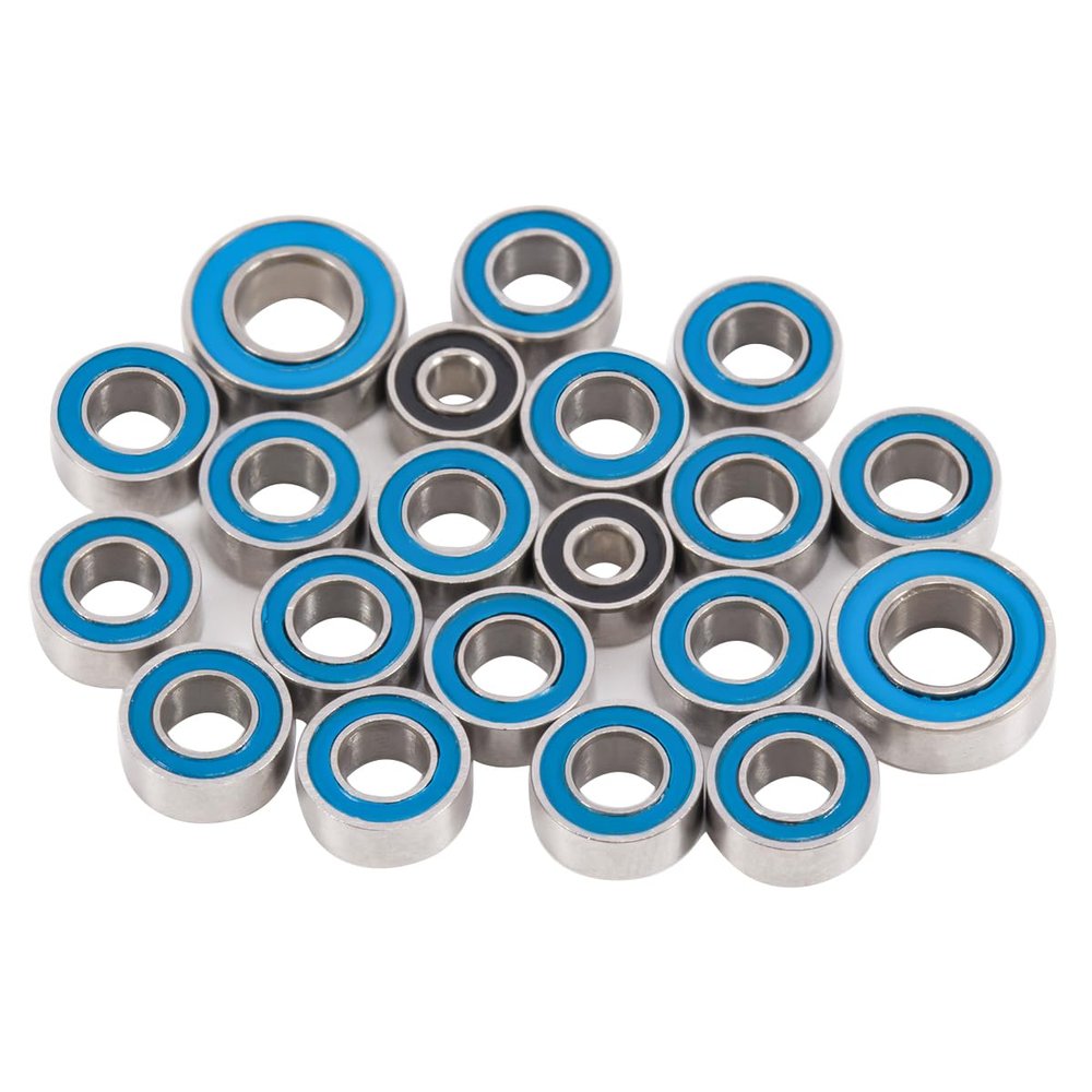Rubber Sealed Bearing Kit for SCX24 1/24 RC Crawler, 20PCS Steel Ball Bearings Set Replacement Upgrade Parts