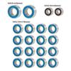 Rubber Sealed Bearing Kit for SCX24 1/24 RC Crawler, 20PCS Steel Ball Bearings Set Replacement Upgrade Parts view 2