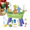 Water Table for Children, Removable Legs, Electric Play Sink with Running and Pump, Sand and Water Table, Fishing Game, for Boys Girls Ages 4-8 Summer Outdoor Pool Beach view 1