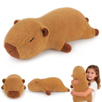 5lb Weighted Capybara Plush Stuffed Animals- Weighted 23 Inch Large Capybara Plush for Calming & Comforting Realistic Body Pillow Plush Toys,5 Pounds Capybara Stuffed Animals Gifts Kids Teens & Adults