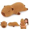 5lb Weighted Capybara Plush Stuffed Animals- Weighted 23 Inch Large Capybara Plush for Calming & Comforting Realistic Body Pillow Plush Toys,5 Pounds Capybara Stuffed Animals Gifts Kids Teens & Adults view 1