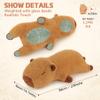 5lb Weighted Capybara Plush Stuffed Animals- Weighted 23 Inch Large Capybara Plush for Calming & Comforting Realistic Body Pillow Plush Toys,5 Pounds Capybara Stuffed Animals Gifts Kids Teens & Adults view 3