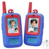 Video Walkie Talkies for Kids with Silicone Case, 2 Pack Rechargeable Long Range, Spider Toys for 3 4 5 6 7 8 Year Old Boys, for Camping Hiking Family Game, Birthday Gift Boys Girls Ages 3-8 view 1