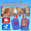 Video Walkie Talkies for Kids with Silicone Case, 2 Pack Rechargeable Long Range, Spider Toys for 3 4 5 6 7 8 Year Old Boys, for Camping Hiking Family Game, Birthday Gift Boys Girls Ages 3-8 view 4