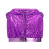 Yiesvsov Teen Girls Jazz Dancing Clothes Hip Hop Dance Performance Costume for 80s 90s Party Cheer Uniform Carnival Set Purple 12 Years view 2