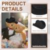 PATIKIL Mini Cowboy Hats, Black Miniature Western Cowboy Hat Tiny Dollhouse Accessories for Crafts Dolls Wedding Party Dress Decoration Hair Accessories Snowman,3.3 x 2.8 x 1.6 Inch view 3