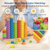 Color Stacking Challenge Game, Speed Matching Puzzle for Adults & Couples, Competitive Tabletop Strategy Game for Fun Gatherings (1PCS(Ring)) view 2