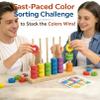 Color Stacking Challenge Game, Speed Matching Puzzle for Adults & Couples, Competitive Tabletop Strategy Game for Fun Gatherings (1PCS(Ring)) view 3