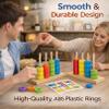 Color Stacking Challenge Game, Speed Matching Puzzle for Adults & Couples, Competitive Tabletop Strategy Game for Fun Gatherings (1PCS(Ring)) view 4