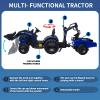 3-in-1 24V Kids Ride On Tractor with Excavator & Bulldozer Functions view 2