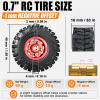 Fraizoe RC 0.7" Soft FS6 Rubber Tires & Beadlock Rims for 1/30 Axial SCX30 view 2