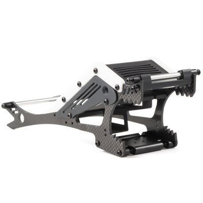 CobraCrawler 1/10 RC Crawler LCG Chassis Kit,Wolf-Head Carbon LCG Chassis Builders Kit for 1/10 RC Crawler 1.9S Cheater Rigs Comp Builds H10 F10 Axle (Black Set)