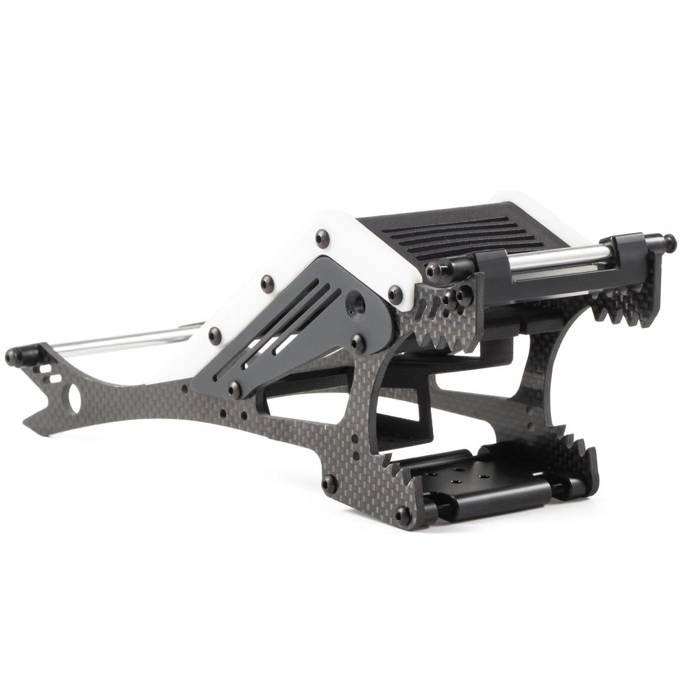 CobraCrawler 1/10 RC Crawler LCG Chassis Kit,Wolf-Head Carbon LCG Chassis Builders Kit for 1/10 RC Crawler 1.9S Cheater Rigs Comp Builds H10 F10 Axle (Black Set)