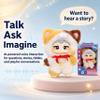 MIILOO AI Smart Companion for Teens & Adults, Rechargeable Voice Interactive Plush Character with AI Chat, Storytelling & Learning Assistant Fortune Calico view 3