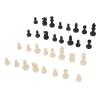 Alomejor PS Plastic Replacement Chess Pieces Wear and Falling Easy to Carry 32 Chessmen Pieces Suitable for Birthday PS Material Color 32 X Chess (Black White) view 1