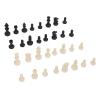 Alomejor PS Plastic Replacement Chess Pieces Wear and Falling Easy to Carry 32 Chessmen Pieces Suitable for Birthday PS Material Color 32 X Chess (Black White) view 4