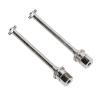 Keenso RC Rear Axle Drive Shaft Rustproof Efficient Power Transmission System for Axial JR 1/18 Replacement Drive Shaft for RC Car Material Steel 2 PCS for Car Enthusiasts (Silver) view 1