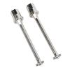 Keenso RC Rear Axle Drive Shaft Rustproof Efficient Power Transmission System for Axial JR 1/18 Replacement Drive Shaft for RC Car Material Steel 2 PCS for Car Enthusiasts (Silver) view 2