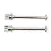 Keenso RC Rear Axle Drive Shaft Rustproof Efficient Power Transmission System for Axial JR 1/18 Replacement Drive Shaft for RC Car Material Steel 2 PCS for Car Enthusiasts (Silver) view 3