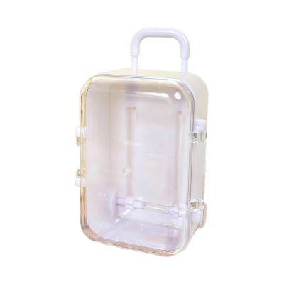 KNAUIGCT Minitrek Lightweight Miniature Trunk Suitcase for 18 Inch Dolls Clothes Pretend Play Travel Luggage with Multi-layer Storage