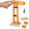 goki 55824 - Swivel Crane with Two Barriers and Loading Platform, Movable Toy Construction Crane Made of Wood, 360 Rotatable view 4