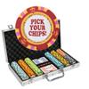 Pick Your Chips | Monte Carlo Poker Chip Set in Case | 13.5-gram Heavy Clay Composite Set | Custom Build Your Casino Chips for Tournament or Cash Game, Texas Holdem or Blackjack (300-count Aluminum) view 1