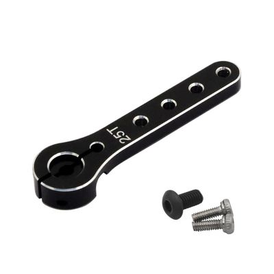 Aluminum Alloy 25T Steering Servo Arm Horn Special Designed For 30-100CC Balsa Airplanes(Black)