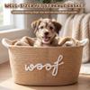Ferrochef Dog Toy Storage Basket with Handles, 14.6 x 10.6 x 8.7 Inch Cotton Rope Dog Toy Storage Bin Woven Pet Organizer Shelf Basket for Pet Chew Toys, Foods view 4