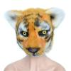 Realistic Tiger Mask,Half Face Plush Fursuit Animal Mask,Furry Tiger Headgear for Halloween Birthday Role-Play Party (Brown) view 1