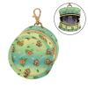 WIFIU Monkey Floral Leaves Stars Jungle Baby Pacifier Holder Case with Clip Portable Pacifier Storage Organizer Round Container Pouch Box Fits Diaper Bag Stroller Purse view 2
