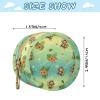 WIFIU Monkey Floral Leaves Stars Jungle Baby Pacifier Holder Case with Clip Portable Pacifier Storage Organizer Round Container Pouch Box Fits Diaper Bag Stroller Purse view 3