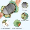 WIFIU Monkey Floral Leaves Stars Jungle Baby Pacifier Holder Case with Clip Portable Pacifier Storage Organizer Round Container Pouch Box Fits Diaper Bag Stroller Purse view 4