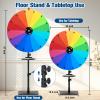 32-inch Spinning Prize Wheel, Ajustable 41"-67" Height Prize Wheel for Desktop & Floor Stand, Storable Prize Wheel Spinner, Suitable for Party, Trade Show, Events, Birthday Wedding Housewarming view 3