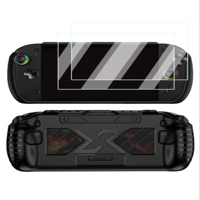 Compatible with OneXPlayer OneXFly Apex Handheld Game Console,UYRUREL Soft TPU Material, Shock-Absorbing and Anti Drop Protection Soft Shell,with 2 Pack Screen Protector,Black