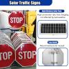 30" Solar-Powered LED Stop Sign - Blinking Traffic Warning Light for Outdoor Streets, Energy-Efficient Safety Sign for Vehicles and Pedestrians, Always On Visibility view 4