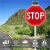 24"/30" Solar-Powered LED Flashing Stop Sign with Red Reflective Film - Bright Blinking Warning Light for Enhanced Road Safety, Durable Traffic Sign for Drivers & Pedestrians view 4