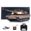 TOUCAN RC HOBBY Heng Long 1/16 RC Main Battle Tank Abrams M1A2 Metal Chassis Wheels Steel Gearbox Turret 360 Rotation Barrel Recoil Elevation view 1