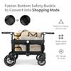 TODECARE Wagon Stroller for 2 Kids, Foldable All-Terrain Push Wagon, Black view 3