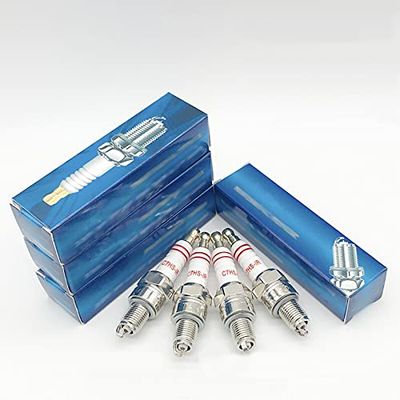 10pcs Iridium Bougie Spark Plug HIX-CR7 C7HS-IR/Fit CR7HIX CR7HSA CR7HVX A7RTC A7TC A6RTC A7TP IU22 IUF22 Z7G BUJIA C90D XL50(RED COLOR)