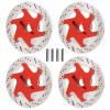 Semme 4pcs Aluminum Alloy CNC Simulated Brake Disc Accessories Universal Fit for 10 RC Car (Red) view 1