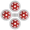 Semme 4pcs Aluminum Alloy CNC Simulated Brake Disc Accessories Universal Fit for 10 RC Car (Red) view 2