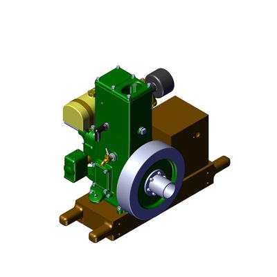 Retrol L-D 1/4 Scale Retro Miniature Single-Cylinder Four-Stroke Stationary Engine Model, Complete with Ignition System and Wooden Display Base (Centennial Editio)
