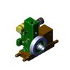 Retrol L-D 1/4 Scale Retro Miniature Single-Cylinder Four-Stroke Stationary Engine Model, Complete with Ignition System and Wooden Display Base (Centennial Editio) view 1