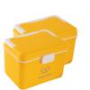 2Pcs Premium Medical Box,First Aid Empty Medicine Storage Box Organizer with Removable Tray and Portable Handle,Family Emergency Kit Case for Vitamin Pills Travel Home Car (Yellow) view 1