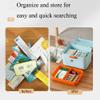 2Pcs Premium Medical Box,First Aid Empty Medicine Storage Box Organizer with Removable Tray and Portable Handle,Family Emergency Kit Case for Vitamin Pills Travel Home Car (Yellow) view 4