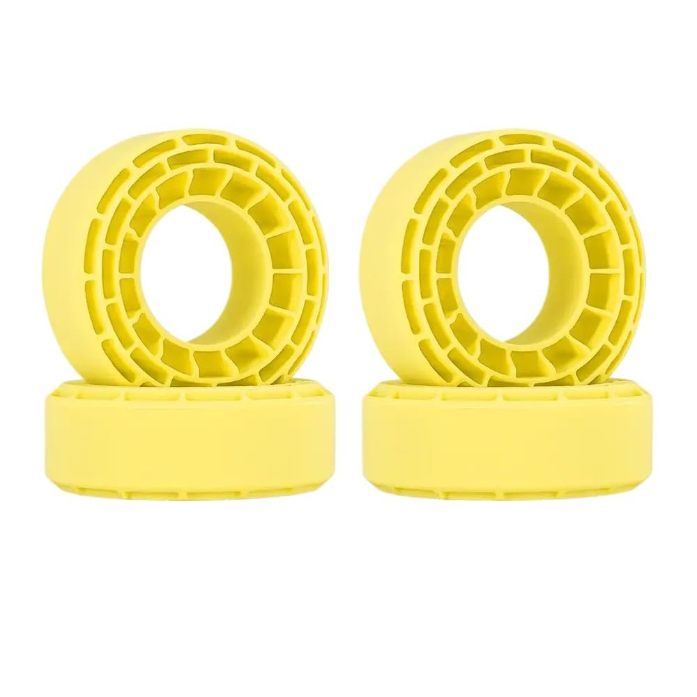 4 Rubber Inserts for Tires Compatible with 56-58 Mm X 24 Mm 1 0" Size(Yellow)